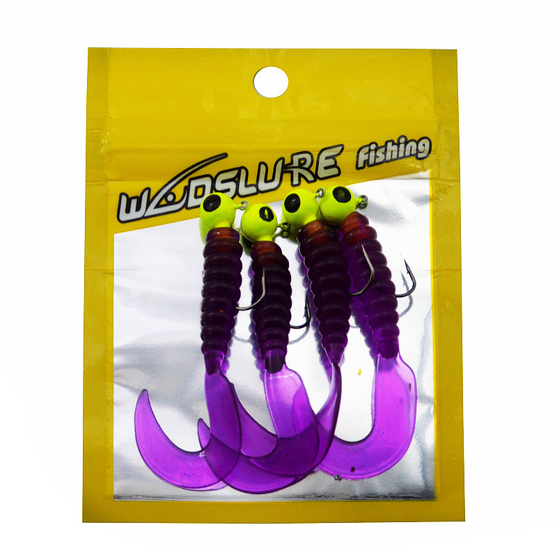 Soft Bait Bionic Fake Lead Head Hook Fishing Tackle