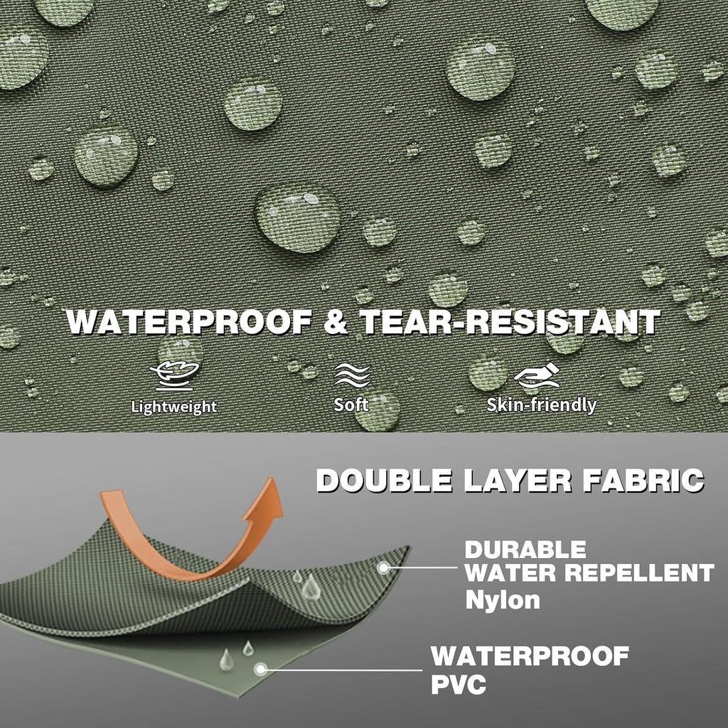 Fishing Waders For Men & Women, Waterproof 2-Ply Nylon PVC Chest Wader With Boots For Outdoor