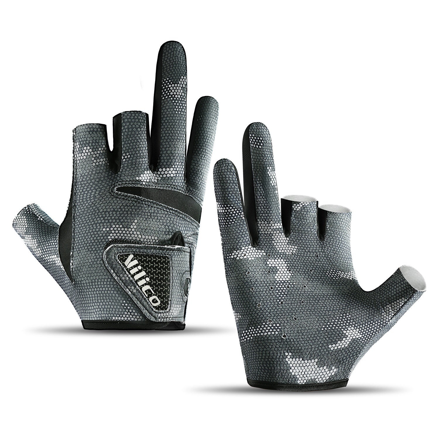 Exposed Three-finger Outdoor Sun Protection Professional Fishing Lure Gloves