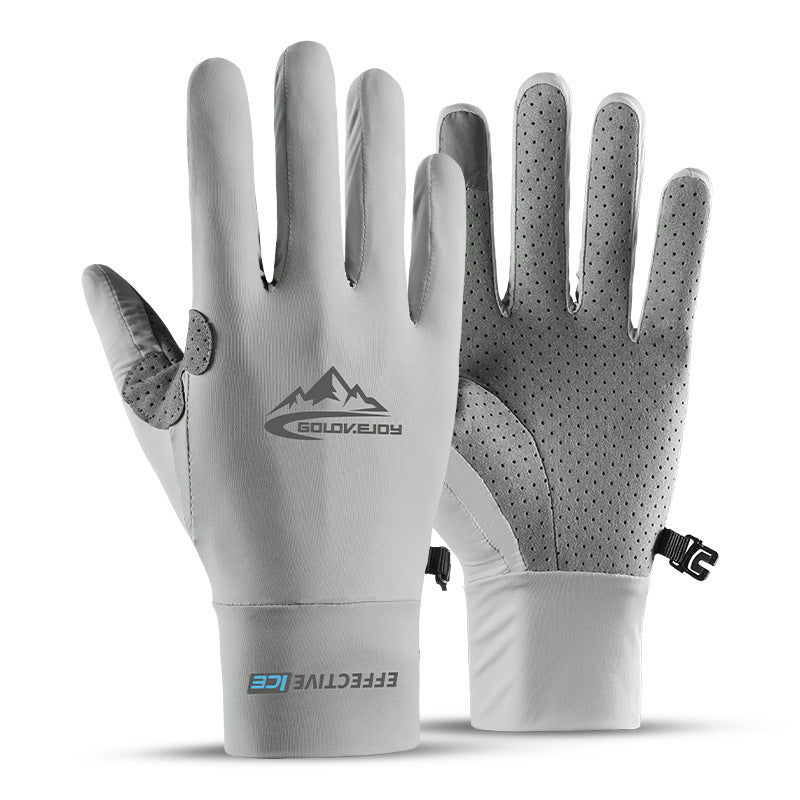 Summer fishing riding sunscreen gloves touch screen outdoor non-slip