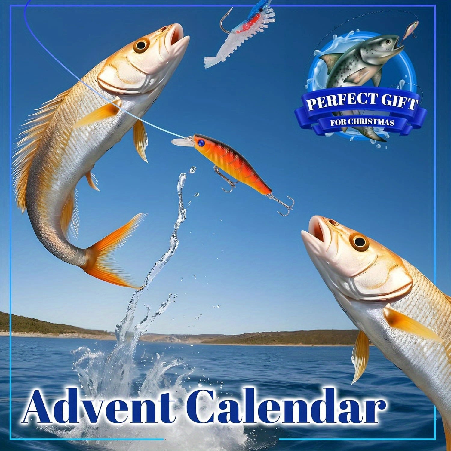 24 Baits/Lures Advent Calendar Mystery Tackle Box for bass trout and more The perfect gift for any fisherman