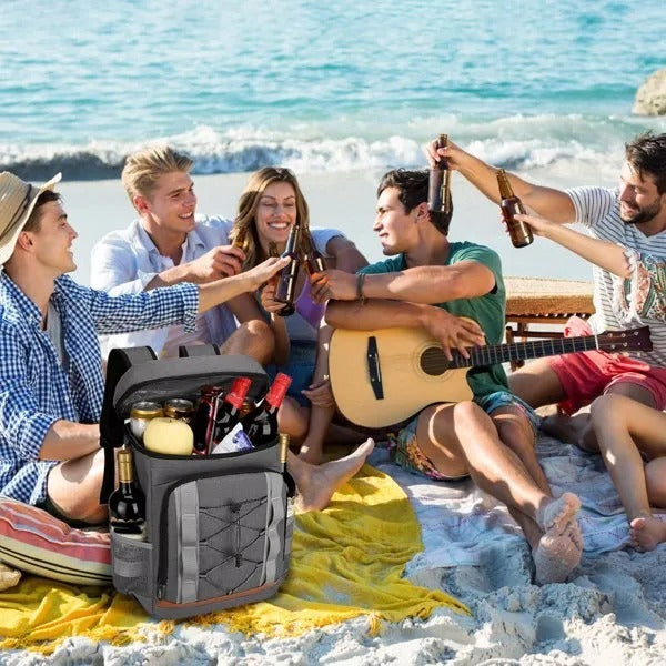 Cooler Backpack 36 Can Leakproof Insulated Cooler Backpack With 25L 6.6Gal For Picnic Camping Beach Hiking Fishing Travel