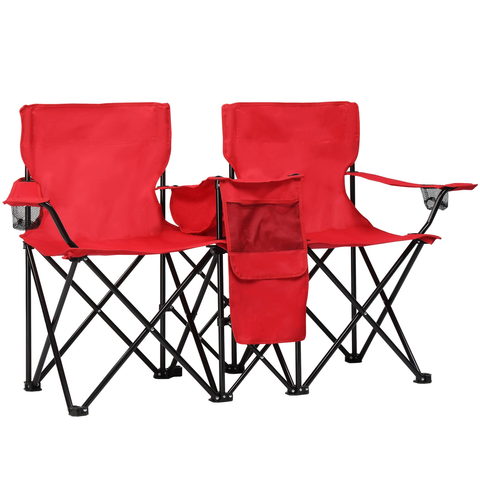 Red Fishing Chair Iron Bracket Oxford Cloth 85kg With Sun Umbrella