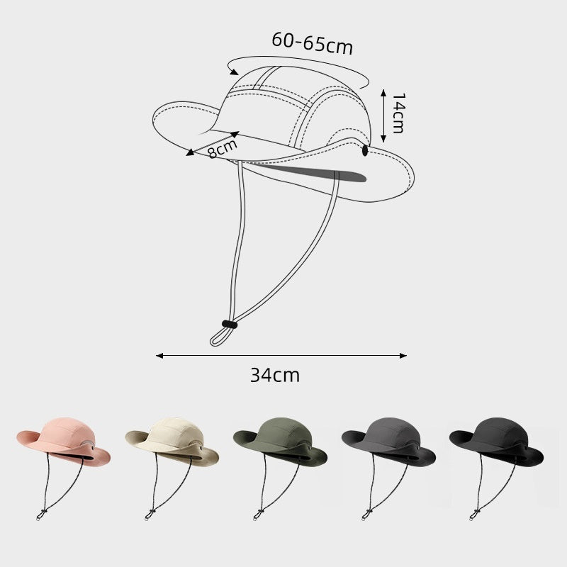 Summer Sun Protection Hat Men's And Women's Outdoor Cycling Fishing Mountaineering Bucket Hat Breathable And UV-resistant